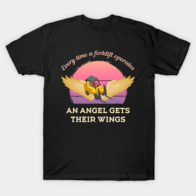 Forklift Angel T-Shirt by ExtraGoodSauce